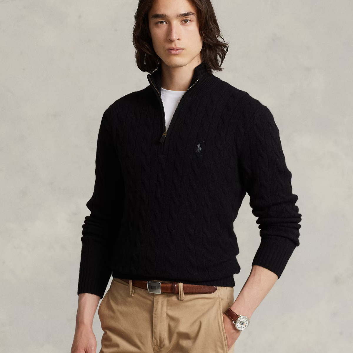 Pull en Laine et Cachemire à Motif Torsadé