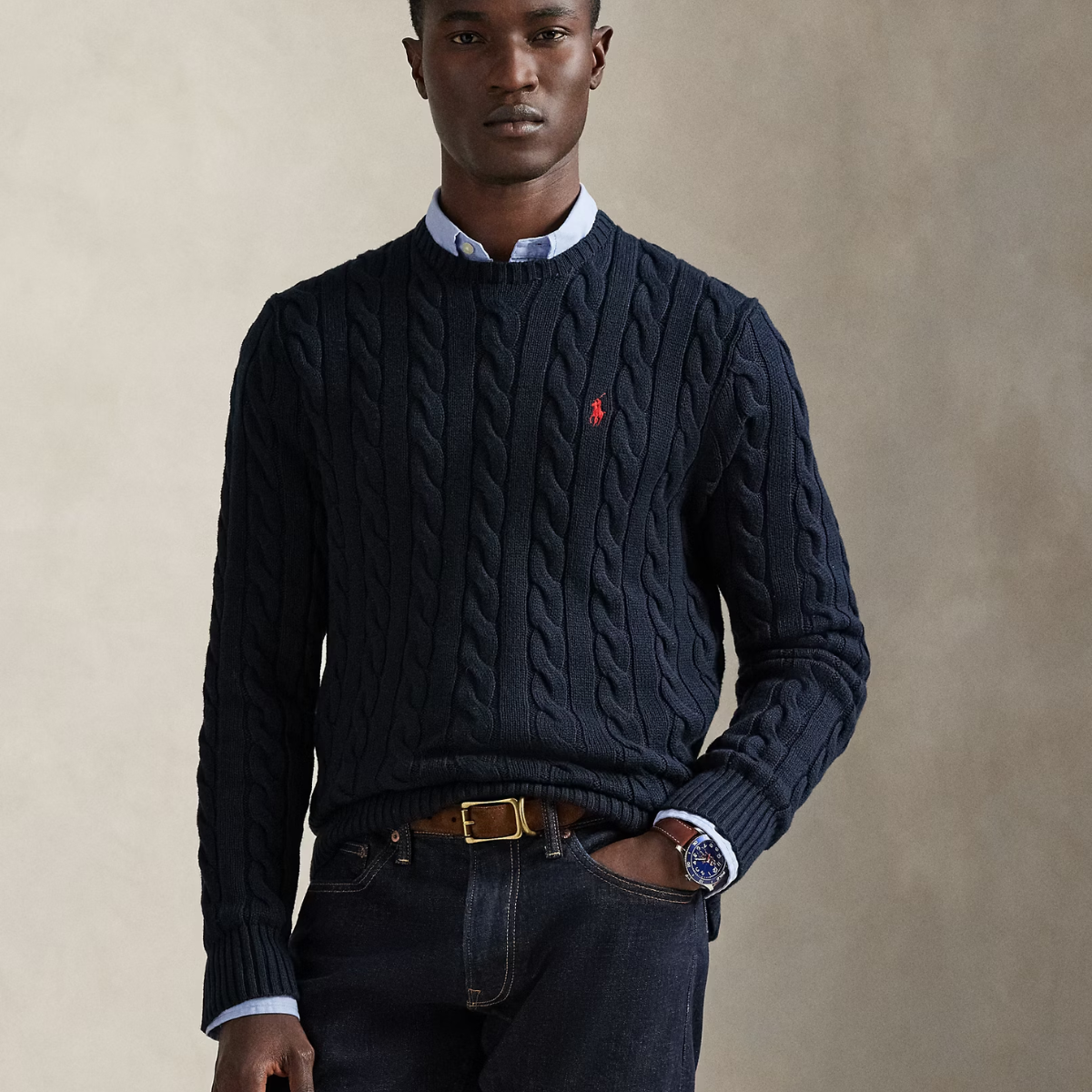 Pull en Coton à Motif Torsadé