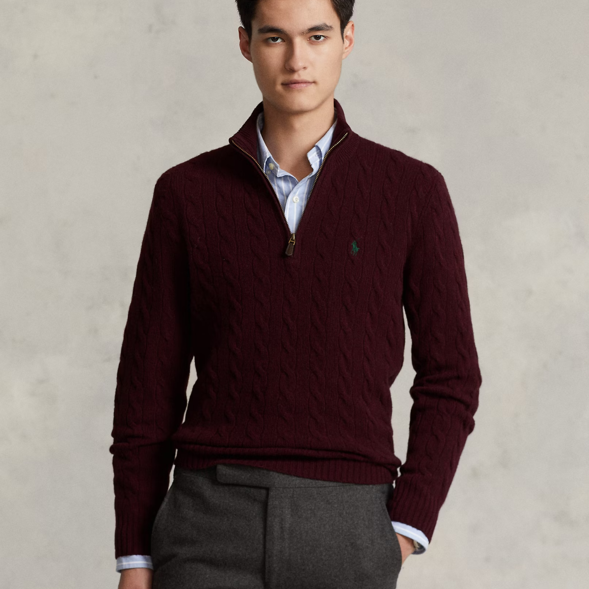 Pull en Laine et Cachemire à Motif Torsadé